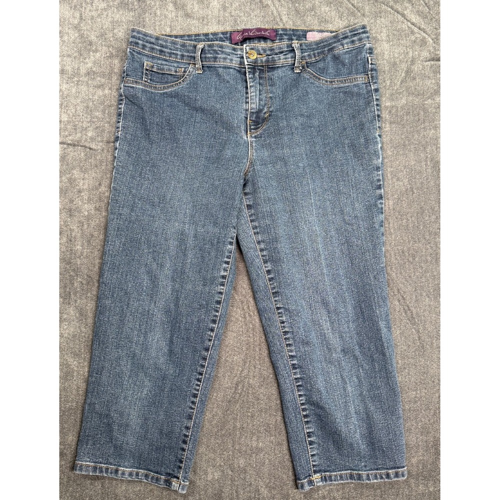 Gloria Vanderbilt Sadie Capri Jeans Womens 12 Blue Stretch Denim Pants 32x18